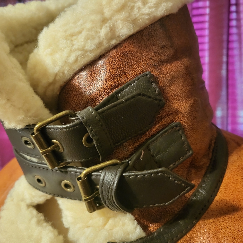 Shearling Lined Leather Parka - image 6